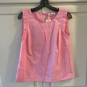 NWT Vineyard Vines Seersucker Ruffle Top